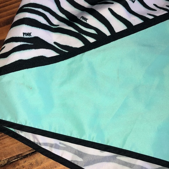 Victoria’s Secret pink shorts size large zebra print and blue in color active​​ - Picture 2 of 4